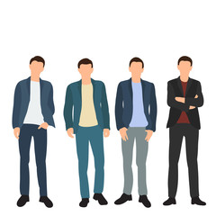 vector, isolated, man stands, flat style