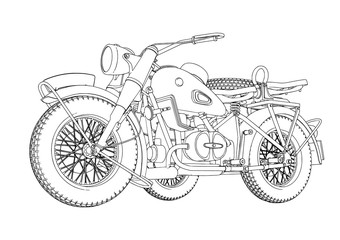 Obraz na płótnie Canvas sketch motorcycle vector