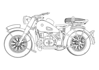 sketch motorcycle vector