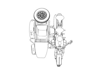 sketch motorcycle vector
