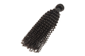 Kinky curly black human hair weaves extensions bundles