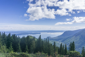 Beautiful view over Washington State from Olympic National park