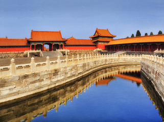 Fototapeta na wymiar CN Forbidden City canal CEP