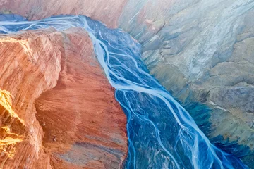 Türaufkleber Schlucht Canyon Flussbett wie ein Blutgefäß