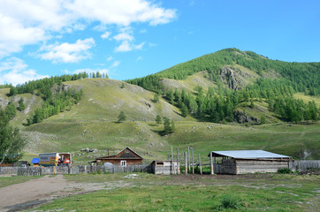 Fototapeta na wymiar Russia, Altai, mountain landscape near the village Chibit