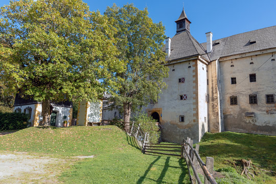 R&uuml;ckseite, Eingan von Schloss Moosham, Salzburger Lungau, &Ouml;sterreich