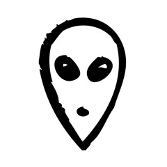 Alien Space Nasa Astronomy Sci FI vector icon