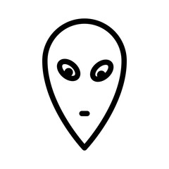 Alien Space Nasa Astronomy Sci FI vector icon
