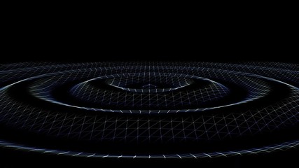 Animation of seismic energy wave pattern with earthquake ripple effect. Animated concept illustration of quake epicenter.