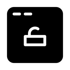 App Unlock Security Protect Protection Secure vector icon