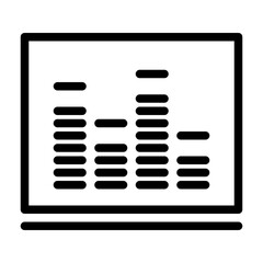 Audio Equalizer Video Production Hollywood Film Cinema vector icon