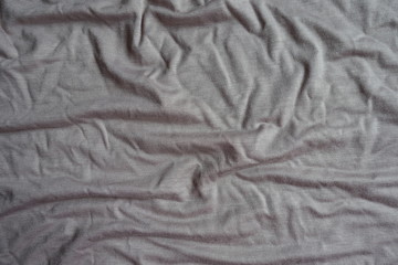 Jammed simple grey viscose fabric from above