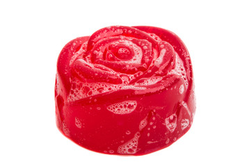 rose soap isolated