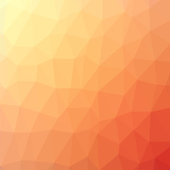 Orange Polygonal Background. Rumpled Triangular Pattern. Low Poly Texture. Origami Style