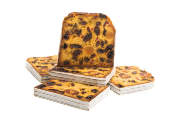cake with fruit isolated