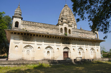 Fototapeta premium Exterior view of Dhanushdhari Temple. Alipura. Chhattarpur. Madhya Pradesh.