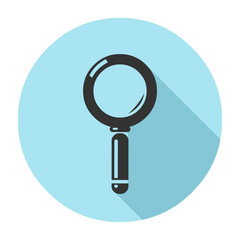 Vector Magnifying Glass Business Icon Illustration.