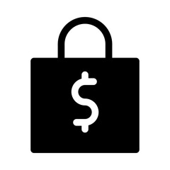 Bag Dollar Commerce Market Shop Supermarket vector icon