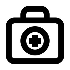 Obraz premium Bag Medicine Hospital Doctor Medical vector icon
