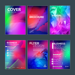 Business brochure cover design templates. Modern business flyer or poster with abstract colorful background