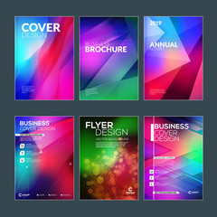 Business brochure cover design templates. Modern business flyer or poster with abstract colorful background