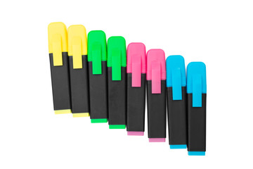 markers isolated on the white background