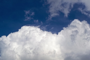 Fototapeta na wymiar Cumulus clouds and rainy sky