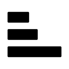 Bar Chart H Finance Money Cash Bank vector icon