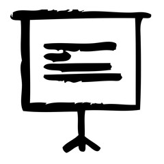 Bar Chart Horizental Canvas Presentation Powerpoint Keynote Speech Business vector icon