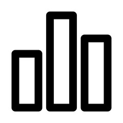 Bar Chart Interface UI UX Software App vector icon