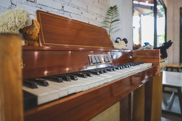 Old wood piano