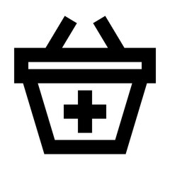 Fototapeta premium Basket Add Commerce Market Shop Supermarket vector icon