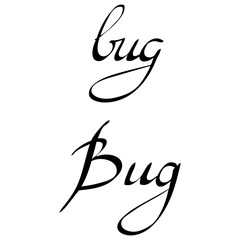 Bug lettering