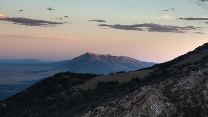 Sunset over the Desert Mountains