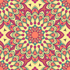 Hand drawn ornamental seamless pattern