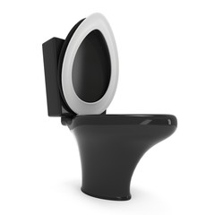 Toilet bowl 3d render isolated on white background