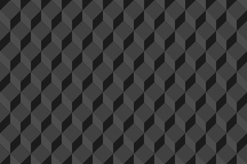 Black geometric seamless background with cubes