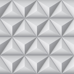 motif géométrique 3d avec pyramides. Abstrait gris transparent
