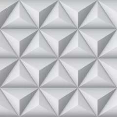  3d geometrisch patroon met piramides. Abstracte grijze naadloze achtergrond © savanno