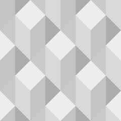 Gray geometric seamless background with cubes