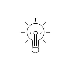 Idea, a light bulb sign