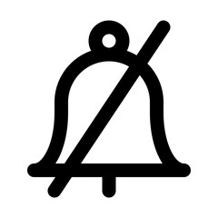 Bell Mute Application Web Interface Software vector icon