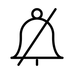 Bell Mute Application Web Interface Software vector icon