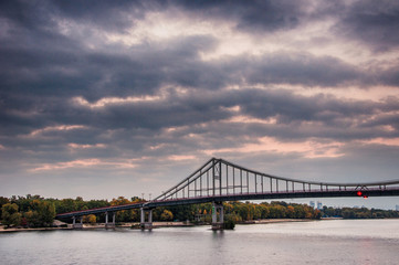 Parkovy (Pedestrian) Bridge in Kyiv Ukraine 2018