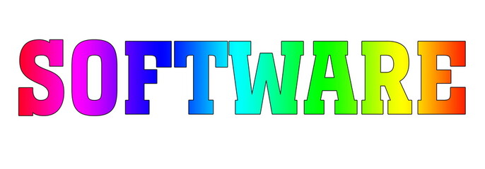 Software Rainbow multicolor Letters