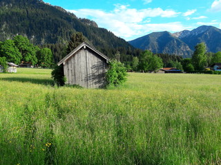 Fototapeta premium Oberammergau, Bayern, Oberbayern, Futterhütte