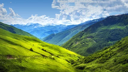 Foto op Canvas Berglandschap van de bergketens van Svaneti © dzmitrock87