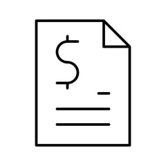 Bill Finance Money Cash Bank vector icon