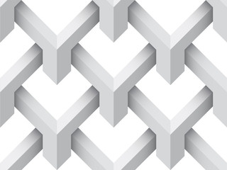 Obraz premium Geometric 3d seamless background. Gray texture