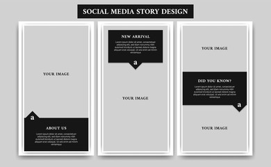 Elegant black mature male fashion or article blog social media story frame template